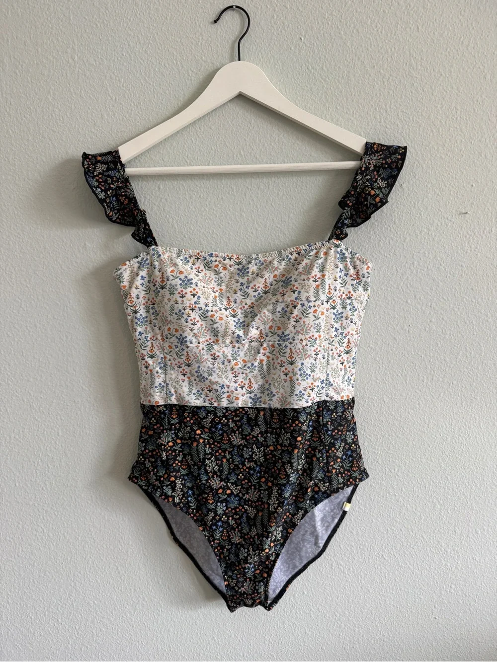 Summersalt Rifle Paper Co Floral Ruffle Strap One-Piece Swimsuit Size 10